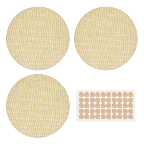 Uxcell 3 Pcs Lampshade Diffuser, 6.3" Dia Round Diffuser Fabric Lamp Cover Proof Light Softener shades with Adhesive Dots for LED Ceiling Light Downlight Spotlight Pendants, Warm Yellow
