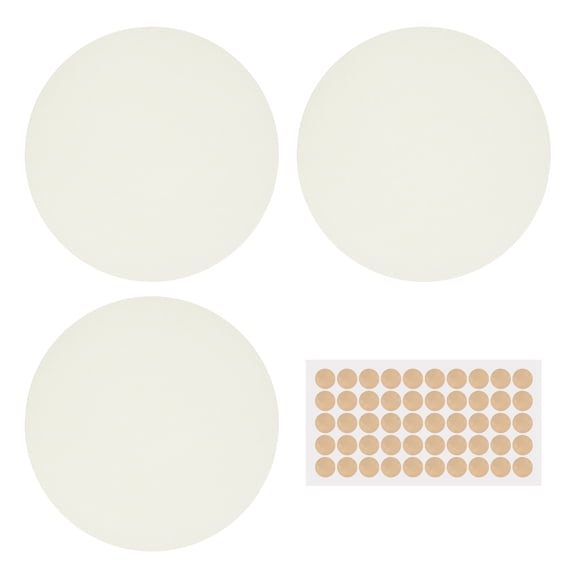 Uxcell 3 Pcs Lampshade Diffuser, 6.3" Dia Round Diffuser Fabric Lamp Cover Proof Light Softener shades with Adhesive Dots for LED Ceiling Light Downlight Spotlight Pendants, Warm White