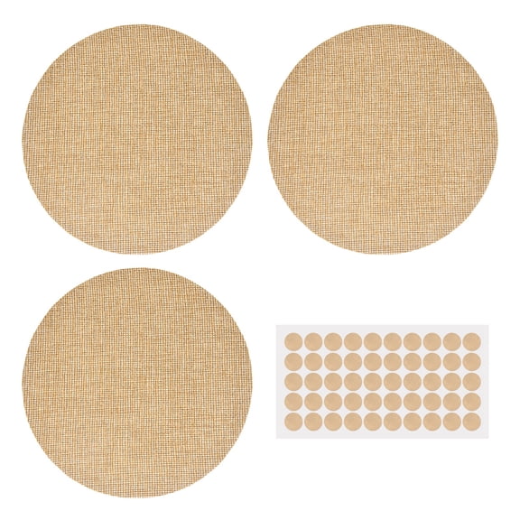 Uxcell 3 Pcs Lampshade Diffuser, 6.69" Dia Round Diffuser Fabric Lamp Cover Proof Light Softener Shades with Adhesive Dots for 6inch LED Recessed Ceiling Light Downlight Pendants, Brown