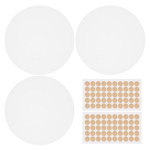 Uxcell 3 Pcs Lampshade Diffuser, 7.09" Dia Round Diffuser Fabric Lamp Cover Proof Light Softener shades with Adhesive Dots for LED Ceiling Light Downlight Spotlight Pendants, White