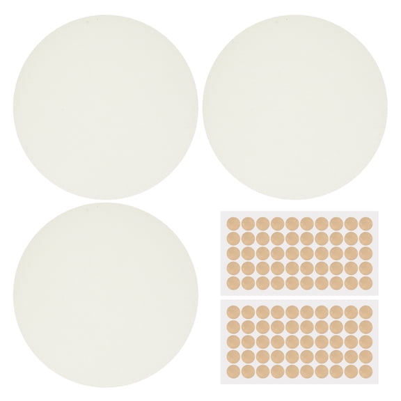 Uxcell 3 Pcs Lampshade Diffuser, 7.09" Dia Round Diffuser Fabric Lamp Cover Proof Light Softener shades with Adhesive Dots for LED Ceiling Light Downlight Spotlight Pendants, Warm White