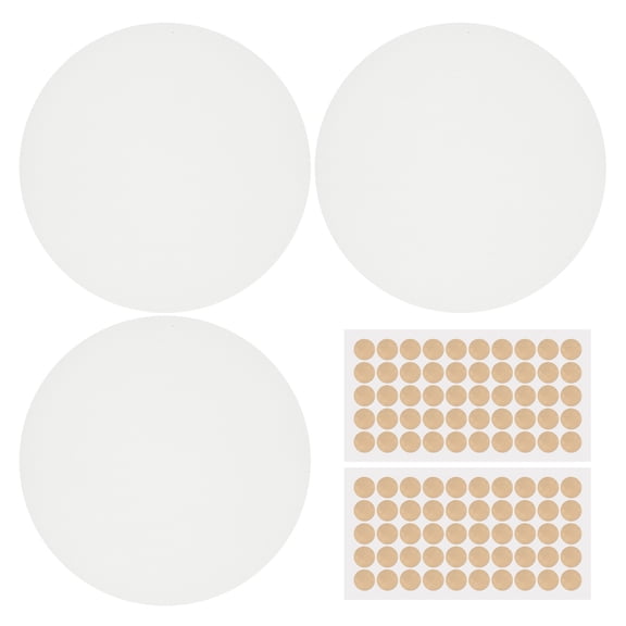Uxcell 3 Pcs Lampshade Diffuser, 7.09" Dia Round Diffuser Fabric Lamp Cover Proof Light Softener shades with Adhesive Dots for LED Ceiling Light Downlight Spotlight Pendants, Soft White