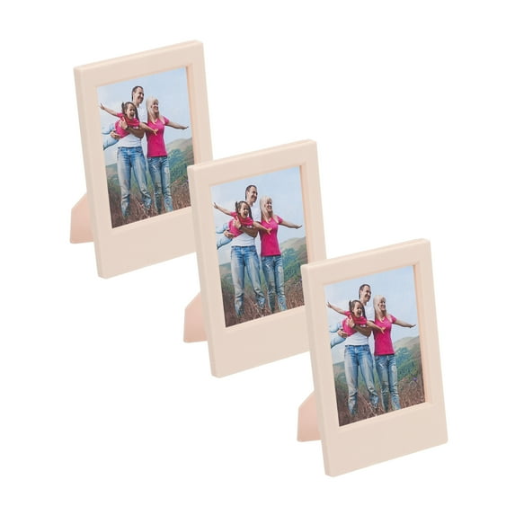 Uxcell 3 Pcs Mini Picture Frames 2.4 x 3.5 Inch Rectangle Photo Frame, Pink