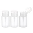 thumbnail image 1 of Uxcell 3 Pcs Nail Polish Remover Bottle 3.38oz Alcohol Push Pumping Dispenser White, 1 of 6