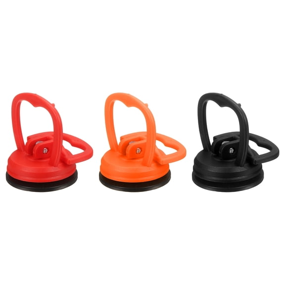 Uxcell 3 Pcs Screen Suction Cup, 2.4" Phone Screen Repair Suction Cup, Red/Orange/Black