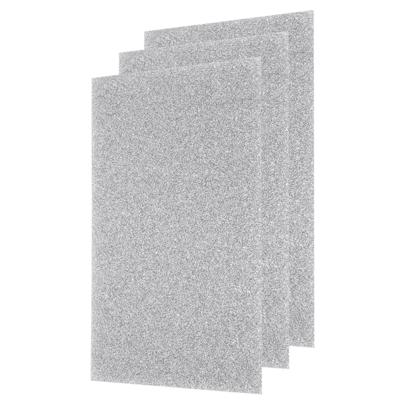 Uxcell 3 Pcs Silver Glitter Acrylic Sheets 1/8" Thickness 12" x 8" Glossy PMMA Fluorescent Plastic Sheets for DIY Art Crafting
