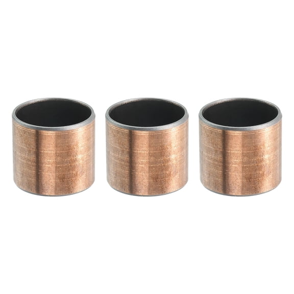 Uxcell 3 Pcs Sleeve Bearing 1" Bore x 1-1/8" OD x 1" Length Plain Bearings Wrapped Oilless Bushings Self-Lubricating Bushings for Sliding Parts of Machinery
