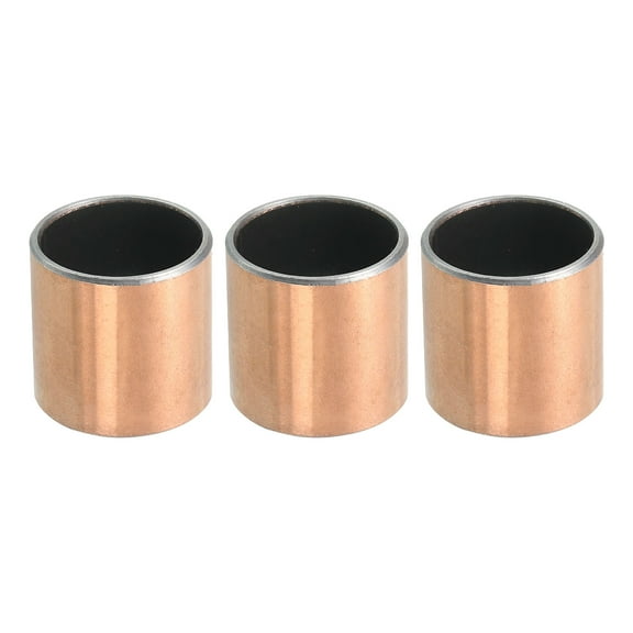 Uxcell 3 Pcs Sleeve Bearing 7/8" Bore x 1" OD x 1" Length Plain Bearings Wrapped Oilless Bushings Self-Lubricating Bushings for Sliding Parts of Machinery