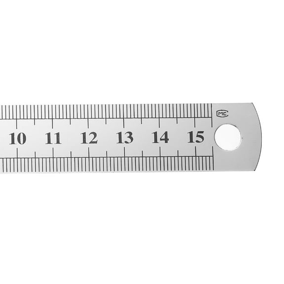 Uxcell 3 Pcs Steel Ruler 6"x3/4" Carbon Steel Machinist Metal Ruler 0.3 mm Thick