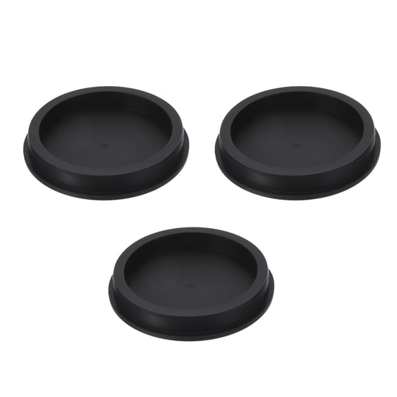 Uxcell 3 Pcs T Shaped Silicone Plug, Dia 115 mm/4.53 Inch Elastic Waterproof Silicone Plug Reusable Bottle Stopper Sealing Round Hole Plug for Pipes Equipment, Black