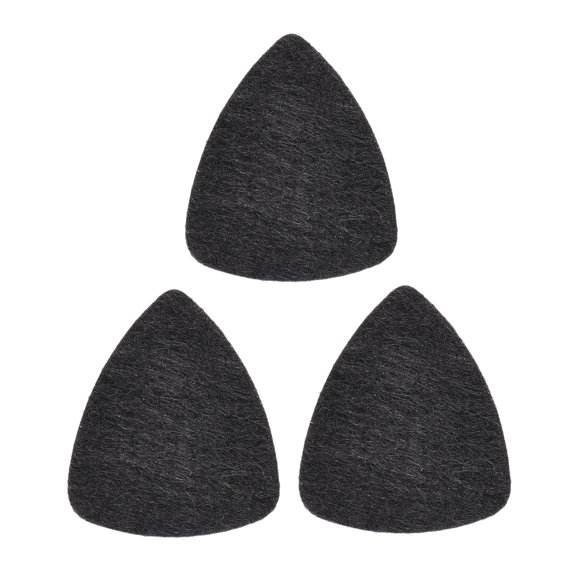 Uxcell 3 Pcs Ukulele Picks, 3.2mm Soft Wool Felt Bass Guitar Picks Ukulele Accessories for Acoustic Guitar Bass, Black