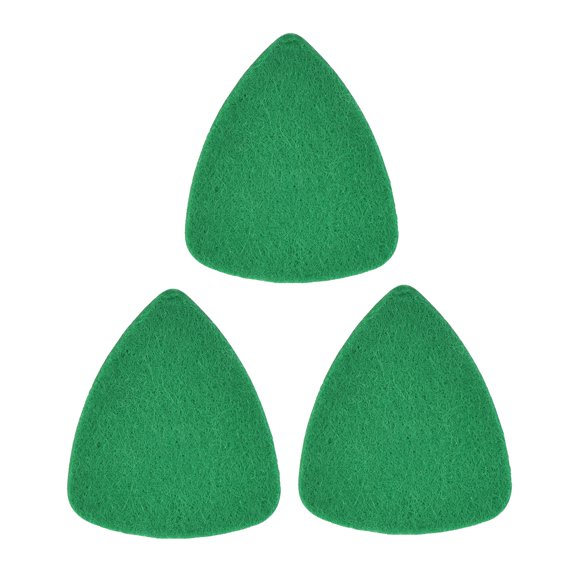 Uxcell 3 Pcs Ukulele Picks, 3.2mm Soft Wool Felt Bass Guitar Picks Ukulele Accessories for Acoustic Guitar Bass, Green