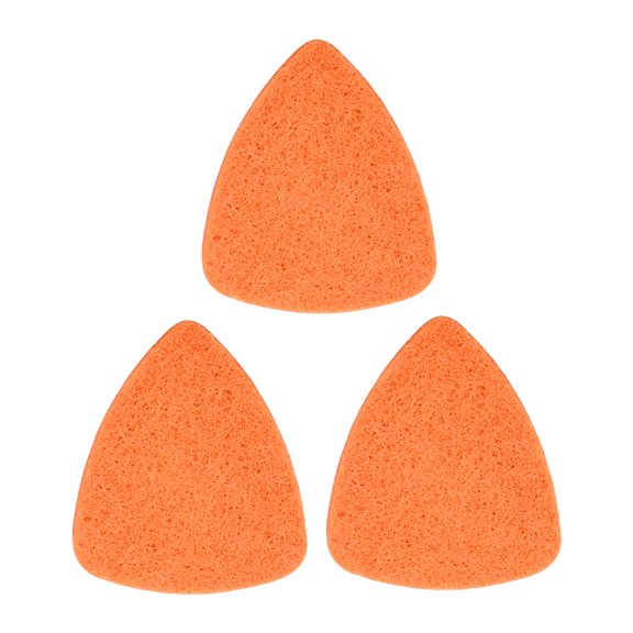 Uxcell 3 Pcs Ukulele Picks, 3.2mm Soft Wool Felt Bass Guitar Picks Ukulele Accessories for Acoustic Guitar Bass, Orange
