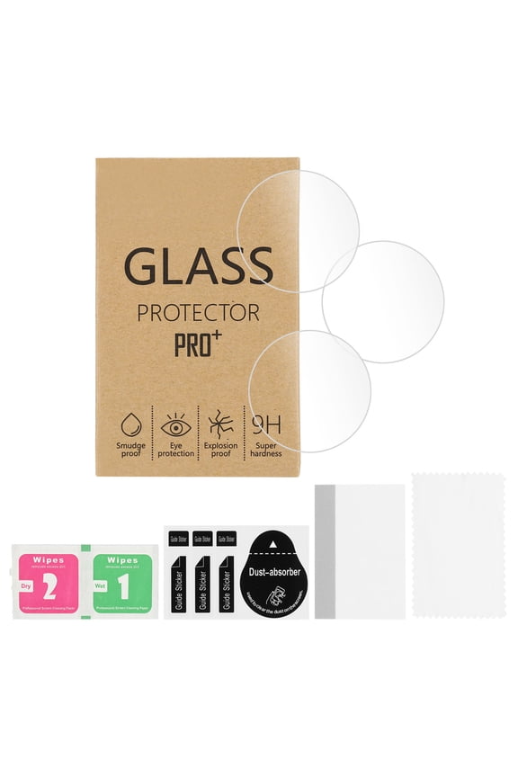 3 Pcs Watch Glass Screen Protectors (22mm) - Anti-Scratch HD Clear Tempered Glass Clear Film High Definition Smartwatch Screen Protection Film for Watch