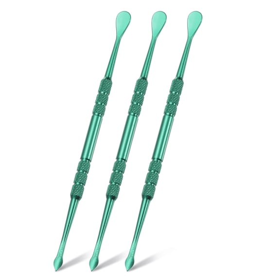 Uxcell 3 Pcs Wax Carving Tools Stainless Steel 4.6 Inch Double-Headed Wax Carving Sculpting Tools, Green
