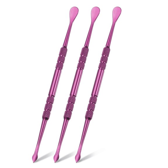 Uxcell 3 Pcs Wax Carving Tools Stainless Steel 4.6 Inch Double-Headed Wax Carving Sculpting Tools, Purple