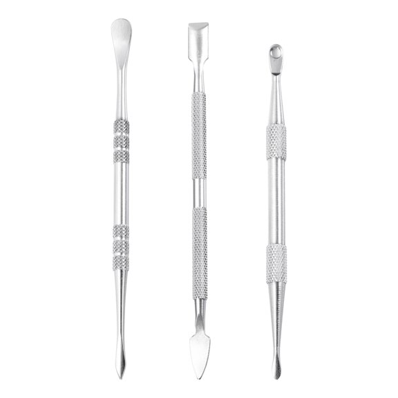 Uxcell 3 Pcs Wax Carving Tools Stainless Steel Wax Carving Sculpting Tools for Modeling Shaping, Silver Tone