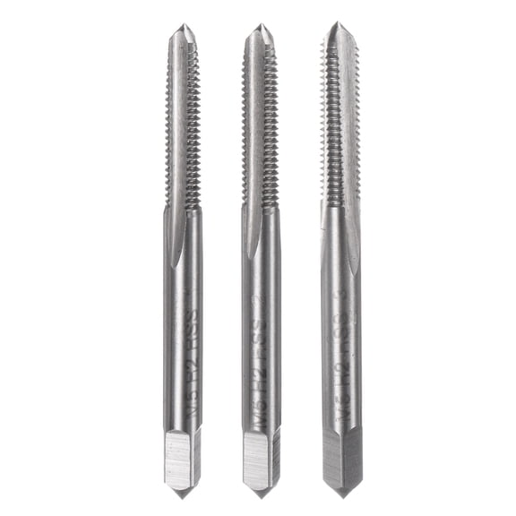 Uxcell 3 Pieces Metric Hand Tap Set M5 x 0.8 Taper/Plug/Bottom Thread Screw Taps Hand Threading Tapping Tools
