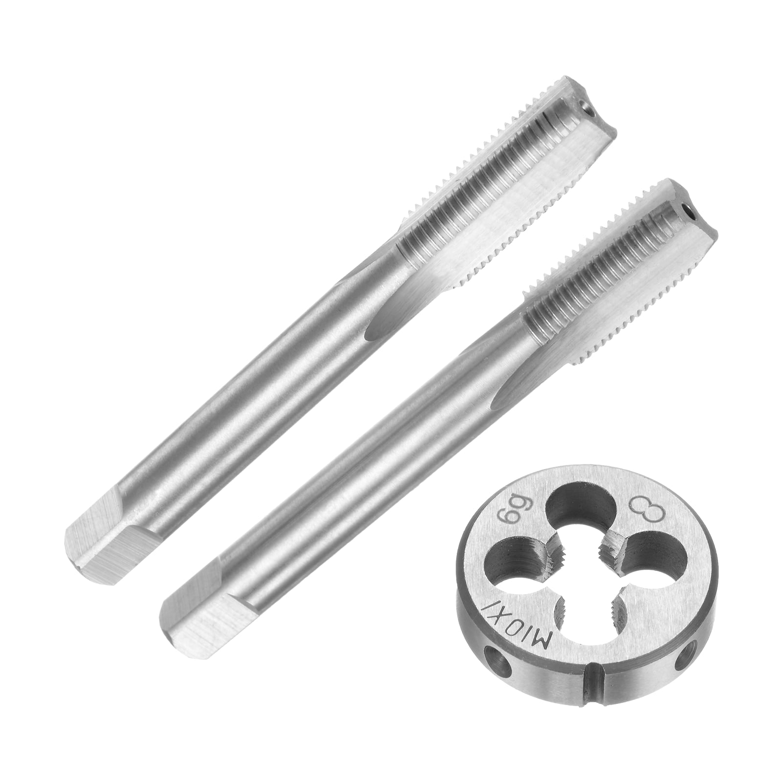 Uxcell 3 Pieces Metric Hand Tap and Die Set M10 x 1 Taper/Plug Thread ...