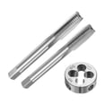 thumbnail image 1 of Uxcell 3 Pieces Metric Hand Tap and Die Set M9 x 1.25 Taper/Plug Thread Taps & Round Threading Die, 1 of 6