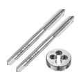 thumbnail image 1 of Uxcell 3 Pieces Metric Tap and Die Set M7 x 0.75 Thread Tap & Round Die Threading Repair Tools, 1 of 6