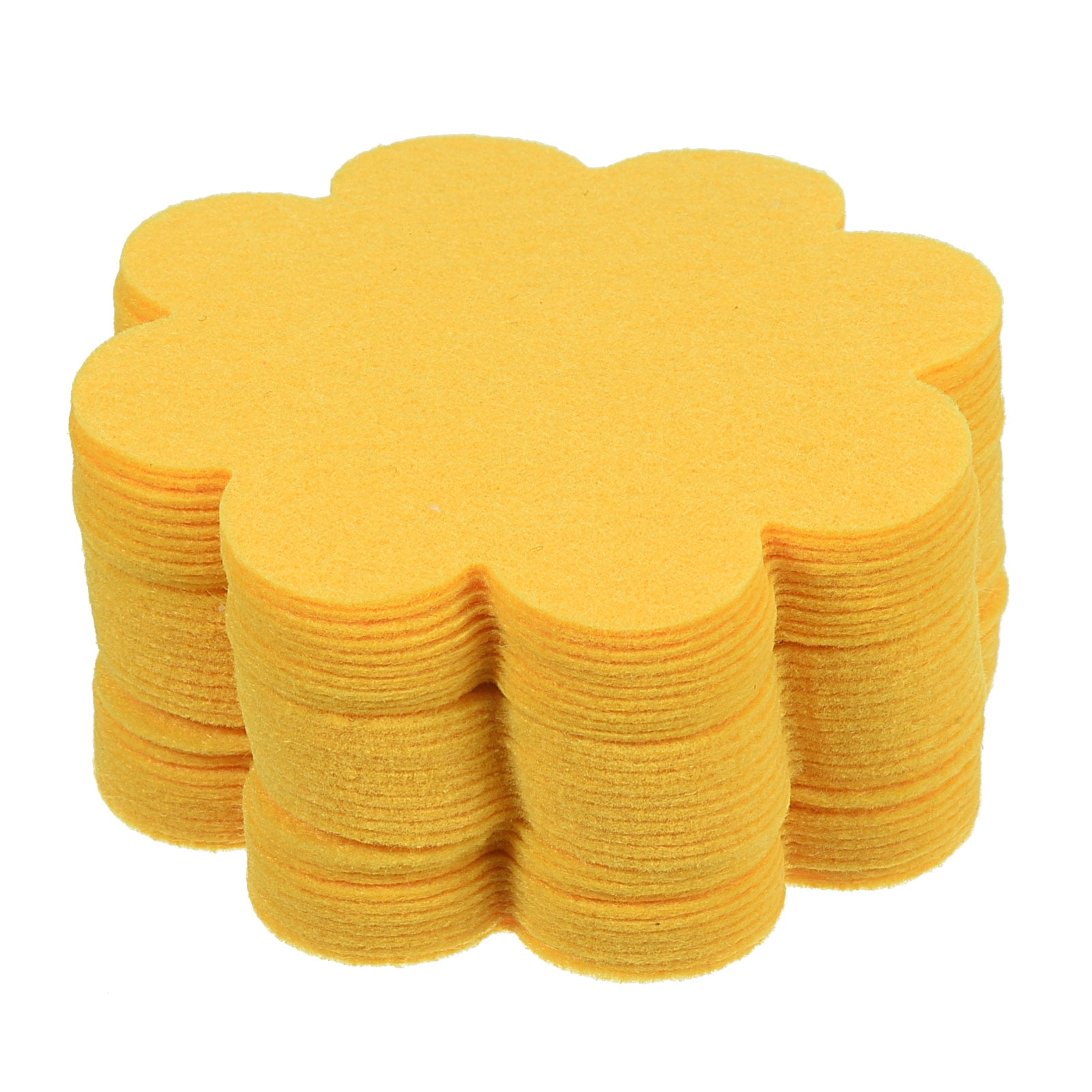 Uxcell 3" Plant Pot Hole Pad Nonwoven Flower Bonsai Bottom Soil Mat, Yellow 30 Pack