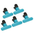 thumbnail image 1 of Uxcell 3" Plastic Storage Clips Clamp Sealing Bag File Photo, Blue 5 Pack, 1 of 5