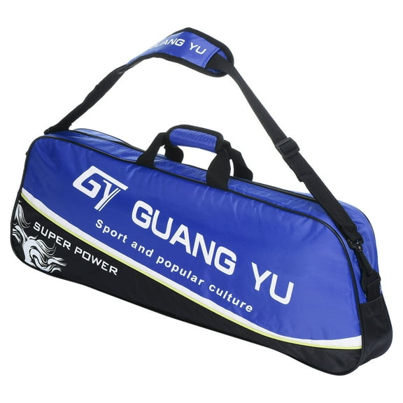 Uxcell 3 Racquet Waterproof Tennis Badminton Racket Bag Carrying Bag with Shoulder Strap, Blue