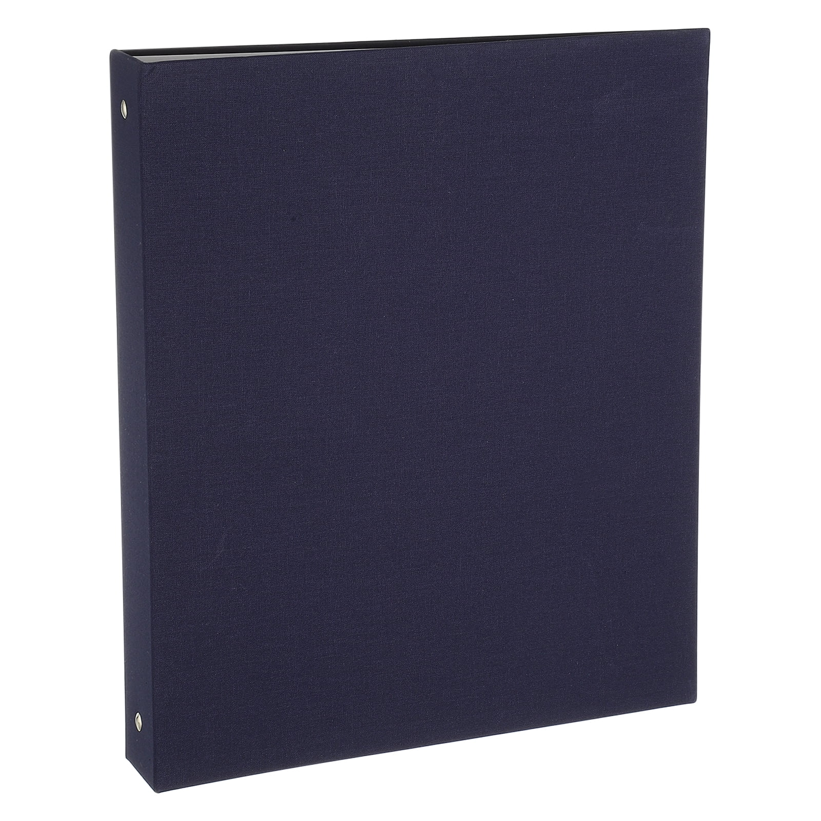 Uxcell 3 Ring Binder, A4 Size Flexible Round Binder Big Capacity Linen Planner Binder for Business Home Classroom, Blue