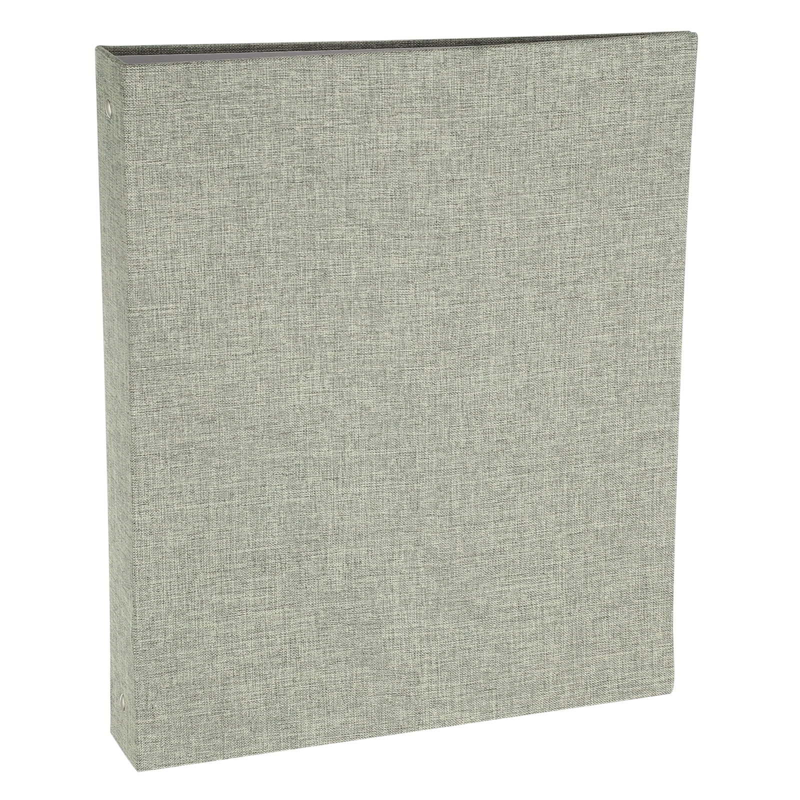 Uxcell 3 Ring Binder, A4 Size Flexible Round Binder Big Capacity Linen Planner Binder for Business Home Classroom, Grey