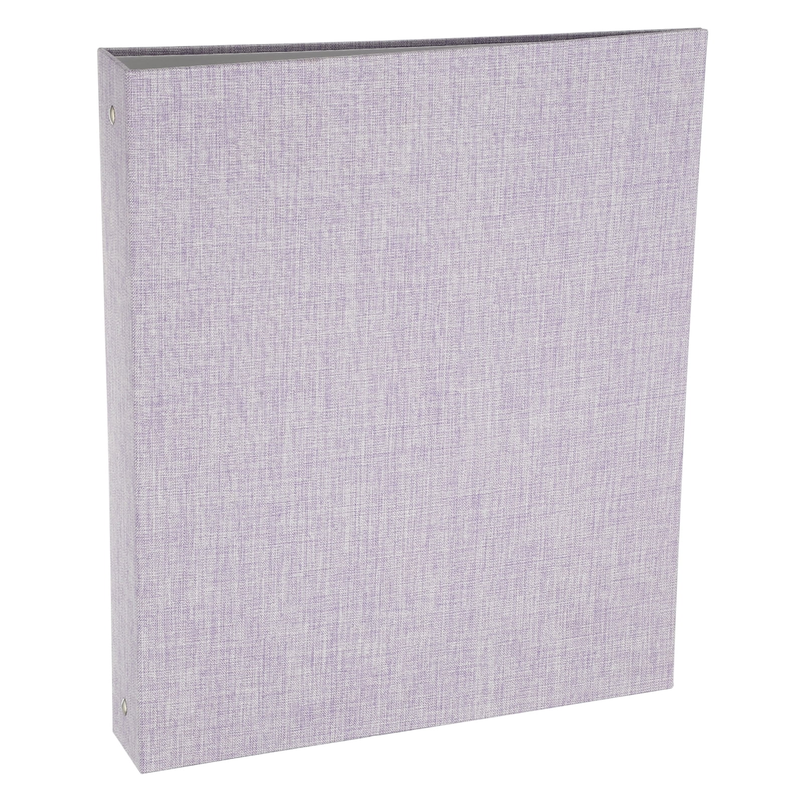 Uxcell 3 Ring Binder, A4 Size Flexible Round Binder Big Capacity Linen Planner Binder for Business Home Classroom, Light Purple