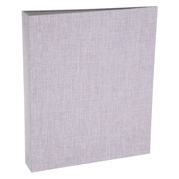 Uxcell 3 Ring Binder, A4 Size Flexible Round Binder Big Capacity Linen Planner Binder for Business Home Classroom, Light Purple