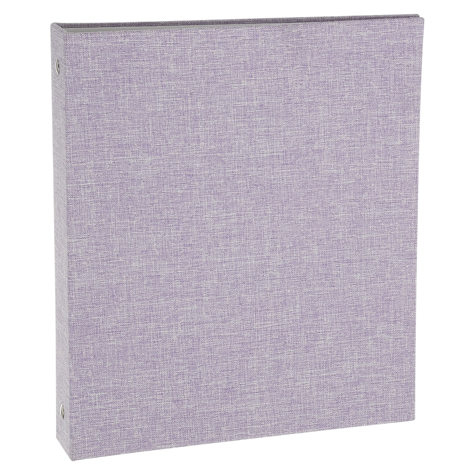 Uxcell 3 Ring Binder, A5 Size Flexible Round Binder Big Capacity Linen Planner Binder for Business Home Classroom, Light Purple