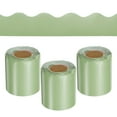 thumbnail image 1 of Uxcell 3 Roll 10 m Card Stock Bulletin Board Border Scalloped Border for Classrooms Homes Decoration Olive Green, 1 of 7