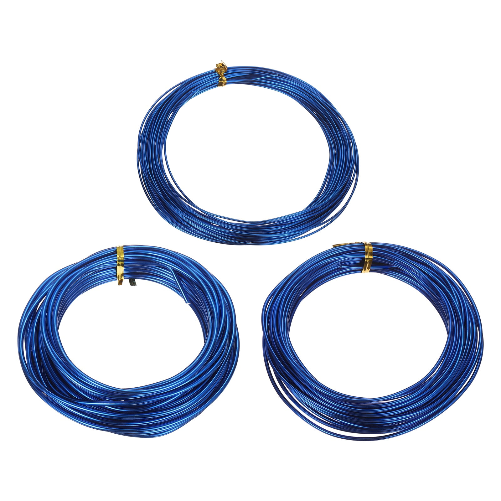 Uxcell 3 Roll Bonsai Wire 1/2/3mm Each Roll 32.8ft (10m) Anodized Aluminum Bonsai Wire for Gardening Tree Branch Fixing DIY Crafting, Sapphire Blue