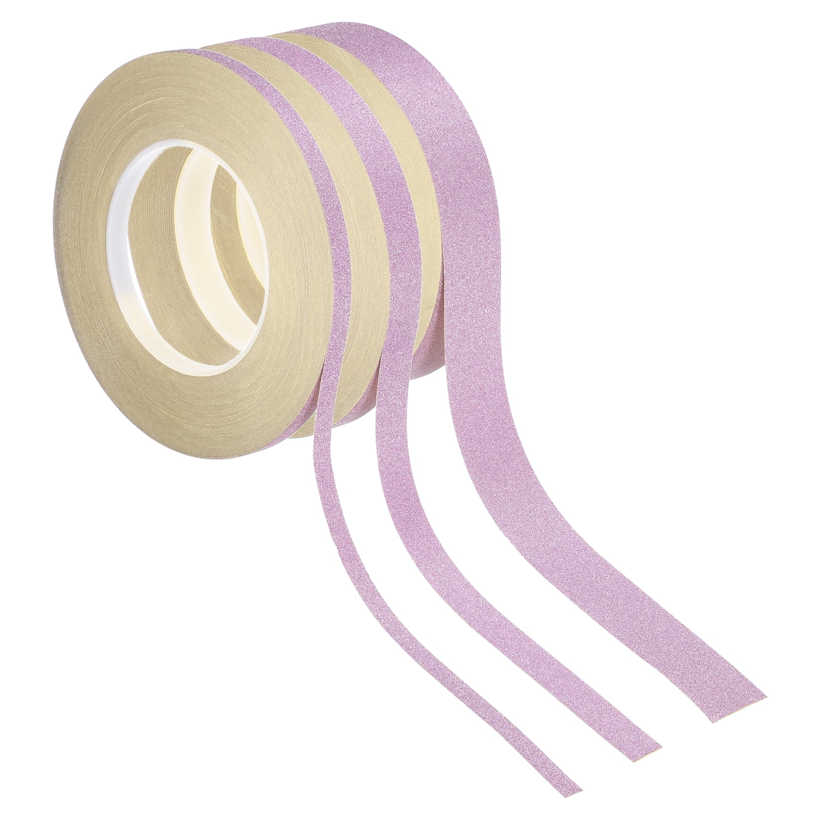 Uxcell 3 Roll Glitters Washi Tape, 0.2/0.4/0.6 Inch (W) x 55 Yards (L) Sparkling Decorative Washi Tape Self Adhesive for DIY Crafts, Gift Wrapping, Scrapbook, Party Decorations, Pink