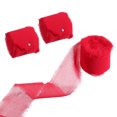 thumbnail image 1 of Uxcell 3 Rolls 1.5"x7Yd Chiffon Ribbon Handmade Fringe Chiffon Silk Ribbon Red, 1 of 6