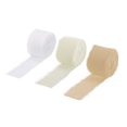 thumbnail image 1 of Uxcell 3 Rolls Chiffon Silk Ribbon Fabric Ribbon Handmade Floral Fringe Ribbon Deep Beige Nude White 1-1/2'' 10 Yards, 1 of 6