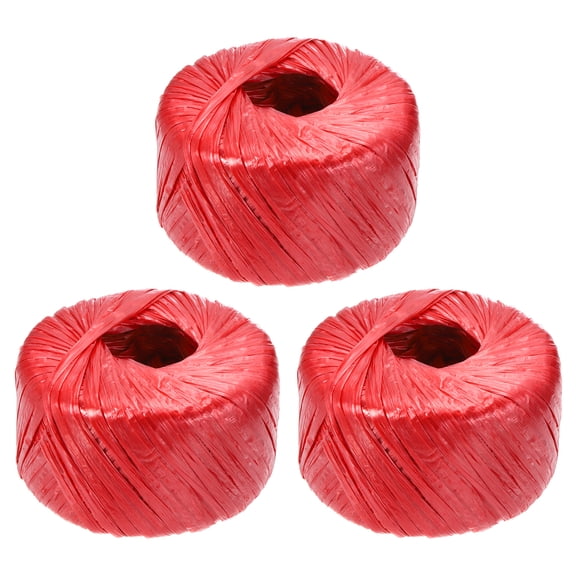 Uxcell 3 Rolls Polyester Nylon Plastic Rope Twine, 100m/328ft Nylon Cord Household Bundled Polypropylene Twine Yarn for Household Gardening Tying Binding Garden Crafts, Red