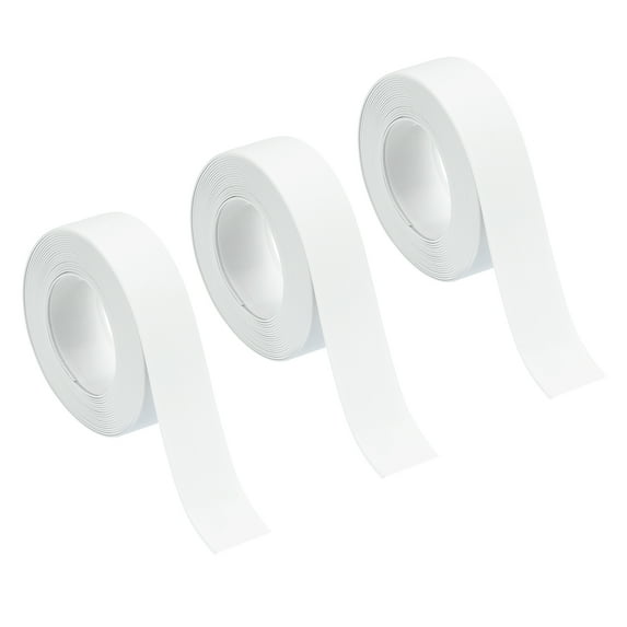 Uxcell 3 Rolls White Caulk Strip 0.87" x 10.5 Ft Bathtub Caulk Sealing Tape