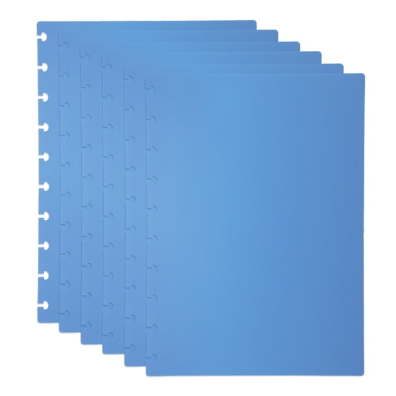 Uxcell 3 Set Discbound Notebook Cover, 10 x 7.1" B5 Letter Size PP Disc Planner Cover for Notebook Happy Planner Office Product, Blue