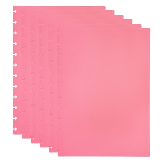 Uxcell 3 Set Discbound Notebook Cover, 11.8 x 8.5" A4 Letter Size PP Disc Planner Cover for Notebook Happy Planner Office Product, Pink