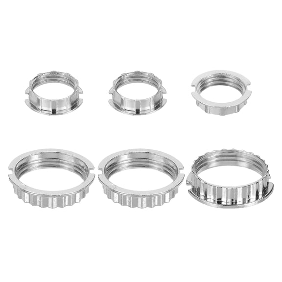 Uxcell 3 Set G9 Light Socket Rings, Metal Shade Holder Adapter Ring for 1-1/16in & 3/4in Thread Diameter G9 Socket for Table Floor Pendant Chandeliers Lamp Light Fixture(Big & Small)