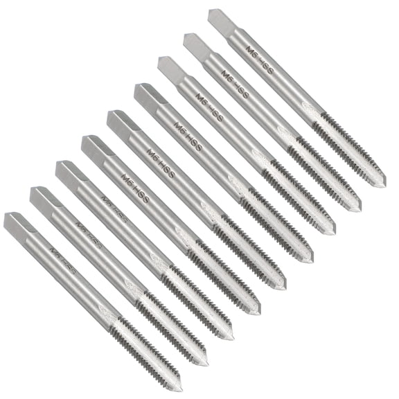 Uxcell 3 Set Metric Hand Tap Set, M5 x 0.8 H2 Thread Taper + Plug + Bottom Taps, High Speed Steel (HSS) Screw Threading Tapping Tool Kit