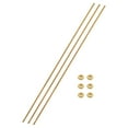 thumbnail image 1 of Uxcell 3 Sets Brass Fully Threaded Rod, M3x0.5mm Pitch Right Hand Threads Studs with Solid Brass Hex Nuts, 250mm/10" Long Threaded Screw Rods Fasteners for Anchors Bolts Hangers Clamps, 1 of 7