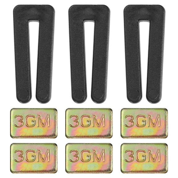 Uxcell 3 Sets High Calibration Fan Blade Balance Tool Includes 3 Pcs Plastic Clips and 6 Pcs Metal Adhesive 3G Weight, Gold