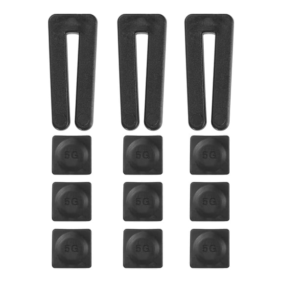 Uxcell 3 Sets High Calibration Fan Blade Balance Tool Includes 3 Pcs Plastic Clips and 9 Pcs Metal Adhesive 5G Weight, Black