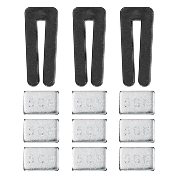 Uxcell 3 Sets High Calibration Fan Blade Balance Tool Includes 3 Pcs Plastic Clips and 9 Pcs Metal Adhesive 5G Weight, White