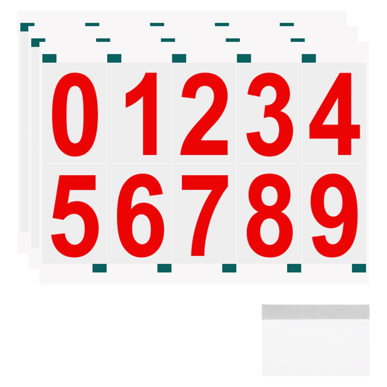 Uxcell 3 Sheets/30 Pack Reflective Mailbox Numbers for Outside, 3 Inch ...