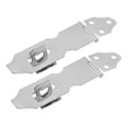 thumbnail image 1 of Uxcell 3" Silver Tone Stainless Steel Door Hasp + Staples for Drawers 2 Set, 1 of 1